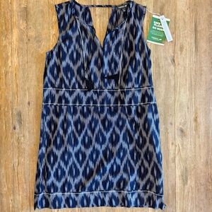 Toad&Co Navy and White Patterned Dress